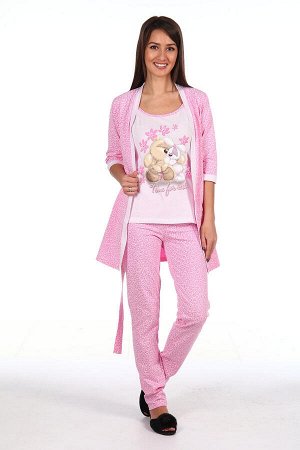 Новое кимоно Комплект женский 3-152а (розовый)