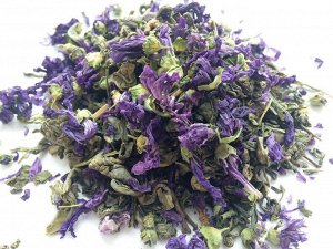 Мальва Бленд крупнолистового зеленого китайского чая и цветов мальвы.