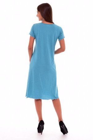 Платье женское 4-38г (бирюза-меланж)