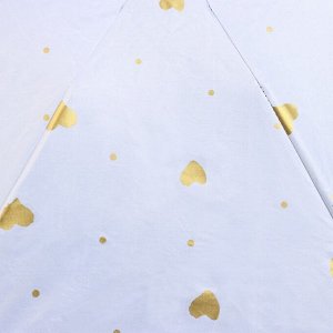 Зонт женский механический, 6 спиц, белый