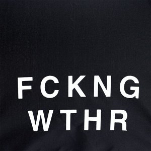 Зонт женский механический FCKNG WTHR, 8 спиц, d=95, чёрный