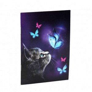 Подарочный набор с рюкзаком и блокнотом «Котик», для девочки, 23x20.5 см