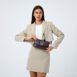 Сумка женская кросс-боди на магните, 24x6x14 см, фиолетовая