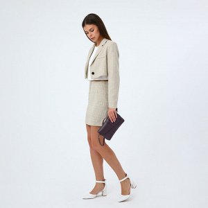 Сумка женская кросс-боди на магните, 24x6x14 см, со стёжкой, фиолетовая