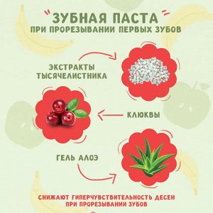 Паста зубная Splat BABY д/детей 0-3 лет Яблоко-Банан / Apple-Banana 40 мл + Сюрприз щетка