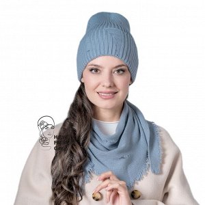 АЛАНА к-т шапка, бактус женские, серый