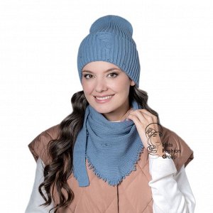 АЛАНА к-т шапка, бактус женские, джинс
