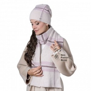 ЗАБАВА к-т шапка, шарф женские, светло-розовый