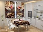 Фотошторы для кухни Кофе для двоих
