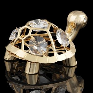 Сувенир «Черепаха», 6x5x4 см, с кристаллами