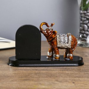 Сувенир полистоун с часами "Слон" 11х17,7х5 см