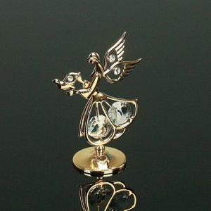 Сувенир «Ангел с голубем», 3x5x7.5 см, с кристаллами