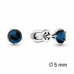 Серебряные серьги с топазом лондон 4403708.5