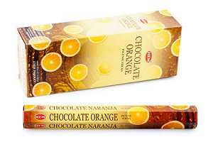 Благовония HEM, шестигранники, Chocolate-Orange (Шоколад-Апельсин)