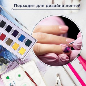 Акварель художественная в кюветах НАБОР 12 цветов по 2,5 гр BRAUBERG ART DEBUT, 191776