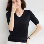 Кофточка вязаная с коротким рукавом