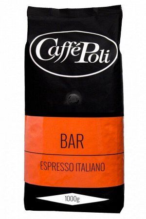 Кофе в зернах Caffe Poli Bar , 1 кг (50%А-50%Р )