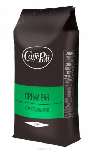 Кофе в зернах Caffe Poli Crema Bar , 1 кг (25%А-75%Р)