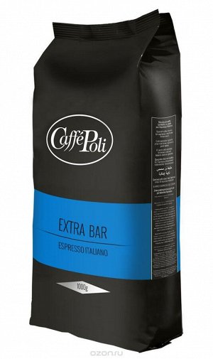 Caffe Poli Extrabar кофе в зернах, 1 кг (75%А-25%)