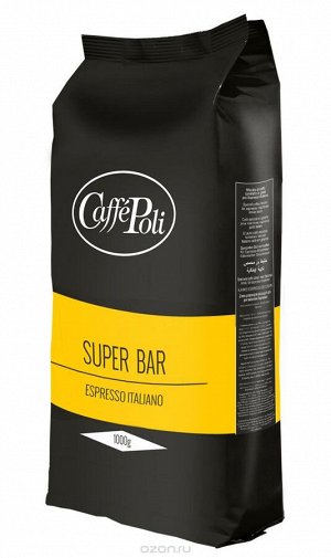 Caffe Poli Superbar кофе в зернах, 1 кг (95%А-5%Р)