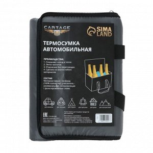 Термосумка Cartage Т-15, серая, 10 л, 26x19x19 см