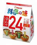 Суп-мисо MARUKOME быстрого приготовления, 24 порций ассорти, Япония (1/12)