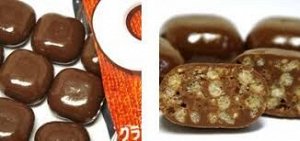 Шоколадное драже Crunky с хрустящим рисом, Lotte, 44 г., м/у