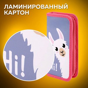 Пенал ПИФАГОР, 1 отделение, ламинированный картон, 19х9 см, Llamaste, 271505