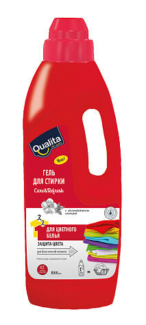 Гель д/стирки Qualita д/цветного белья флакон 1000 мл