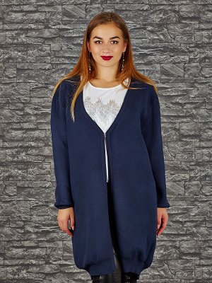 Кардиган Старая цена  1043, Состав: 47% Cotton, 20%Viskoze,15% Polyester, 18% Elastane Цвет: dark blue Длина: 84. Длина плеча+рукава: 69cm.