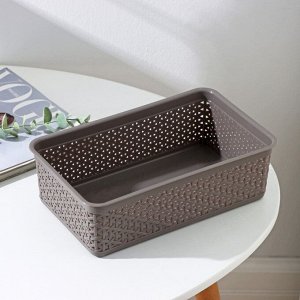 Корзинка универсальная Wenge, 2,25 л, 25,7x15,8x8 см, серая