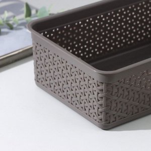 Корзинка универсальная Wenge, 2,25 л, 25,7x15,8x8 см, серая