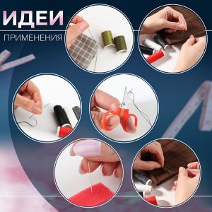 Швейный набор, 22 предмета, в чехле ПВХ, 13 x 9 см, цвет МИКС