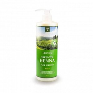 DEOPROCE green tea henna pure refresh rinse Бальзам для волос с зелёным чаем и хной 1000 мл