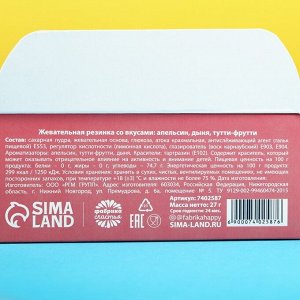 Жевательная резинка StervaDENT, вкус: тутти-фрутти, 48 г.