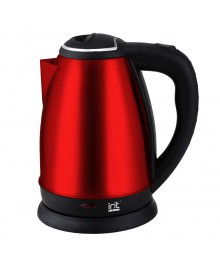 Чайник IRIT IR-1343  нерж красный (2л, 1,5кВт, дисковый, вращение) 12 шт/уп