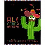 Тетрадь предметная &quot;Пиксели. Алгебра&quot;, клетка, А5, 40л., скрепка, мелованная бумага, Апплика