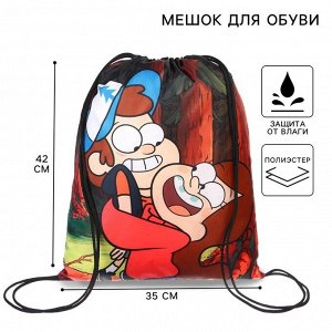 Мешок для обуви 35x42 см, «Гравити Фолз»