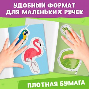 Книжка - вырезалка «Мои первые вырезалки. Контуры», 3 уровень, 43 картинки, 3+