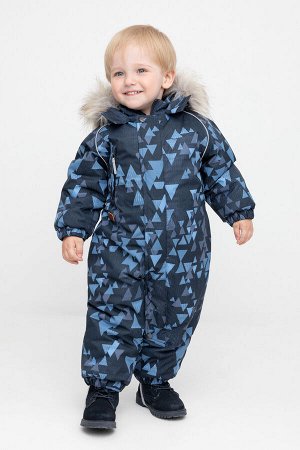 Комбинезон(Осень-Зима)+boys (индиго, геометрия с треугольниками)