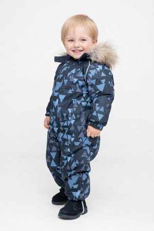Комбинезон(Осень-Зима)+boys (индиго, геометрия с треугольниками)