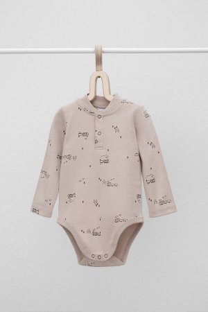 Полукомбинезон(Осень-Зима)+baby (игрушечные паровозики на кремовом)