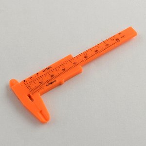 Инструмент штангенциркуль, 107мм, пластиковый, оранжевый