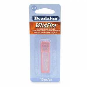 Иглы бисерные, №13, Beadalon WildFire, набор 10 шт. в пластиковой коробочке