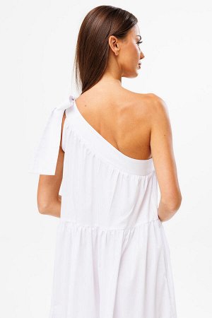 Платье Платье Kivviwear 420402 белый 
Состав: ПЭ-20%; Хлопок-75%; Эластан-5%;
Сезон: Лето
Рост: 170

Изысканный сарафан из натурального хлопка с завязкой на одно плечо. Этот стильный и легкий наряд и