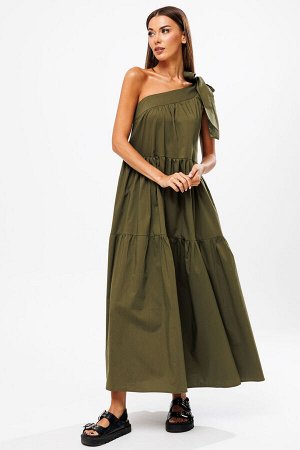 Платье Платье Kivviwear 420403 хаки 
Состав: ПЭ-20%; Хлопок-75%; Эластан-5%;
Сезон: Лето
Рост: 170

Изысканный сарафан из натурального хлопка с завязкой на одно плечо. Этот стильный и легкий наряд ид