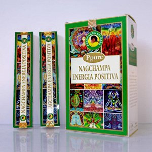 Благовония Ppure Nagchampa Positive Energy (белый сандал, лотос и пачули) 15 г