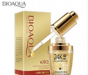 BioAqua 24K Gold Skin Care Сыворотка для лица с частицами золота и гиалуроновой кислотой