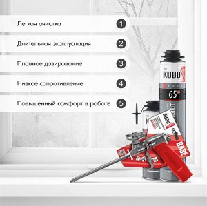 Пистолет профессиональный для монтажной пены клея KUPGUN01