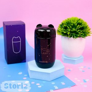 Термос "Star bear" черный, 220мл